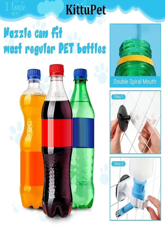 KittuPet موزع مياه أوتوماتيكي معلق على قفص الجراء من KittuPet، مزود بفوهة لإطعام الكلاب والقطط والهامستر والأرانب - Image 3